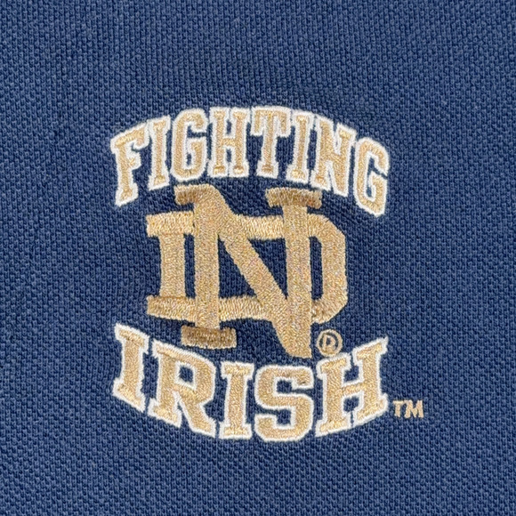 Vintage Notre Dame Shirt Adult LARGE Blue Starter Football Fighting Irish 90s - Picture 4 of 11